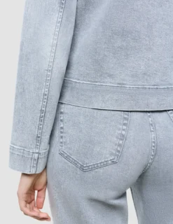 Women's Classic Denim Jacket Light Grey Washed