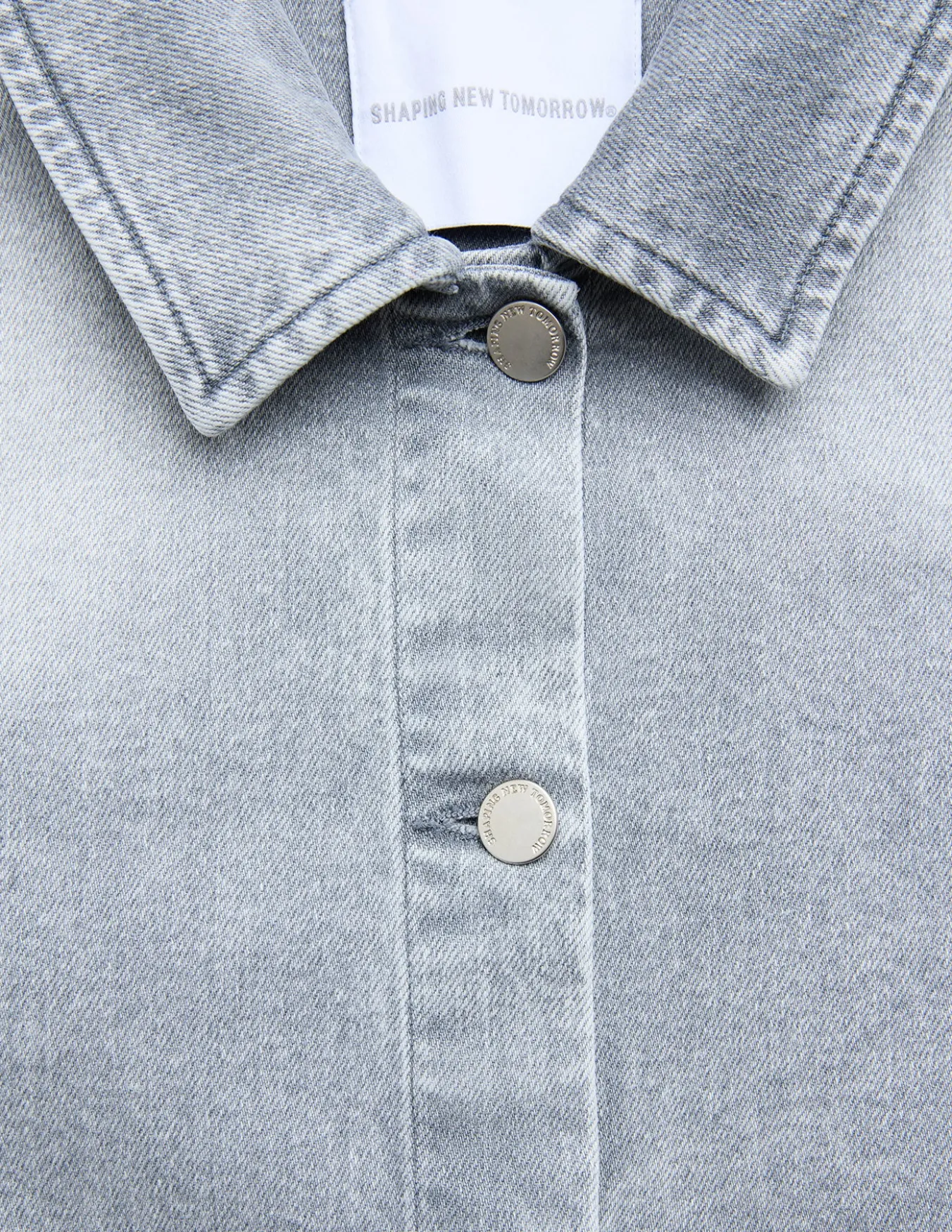 Women's Classic Denim Jacket Light Grey Washed