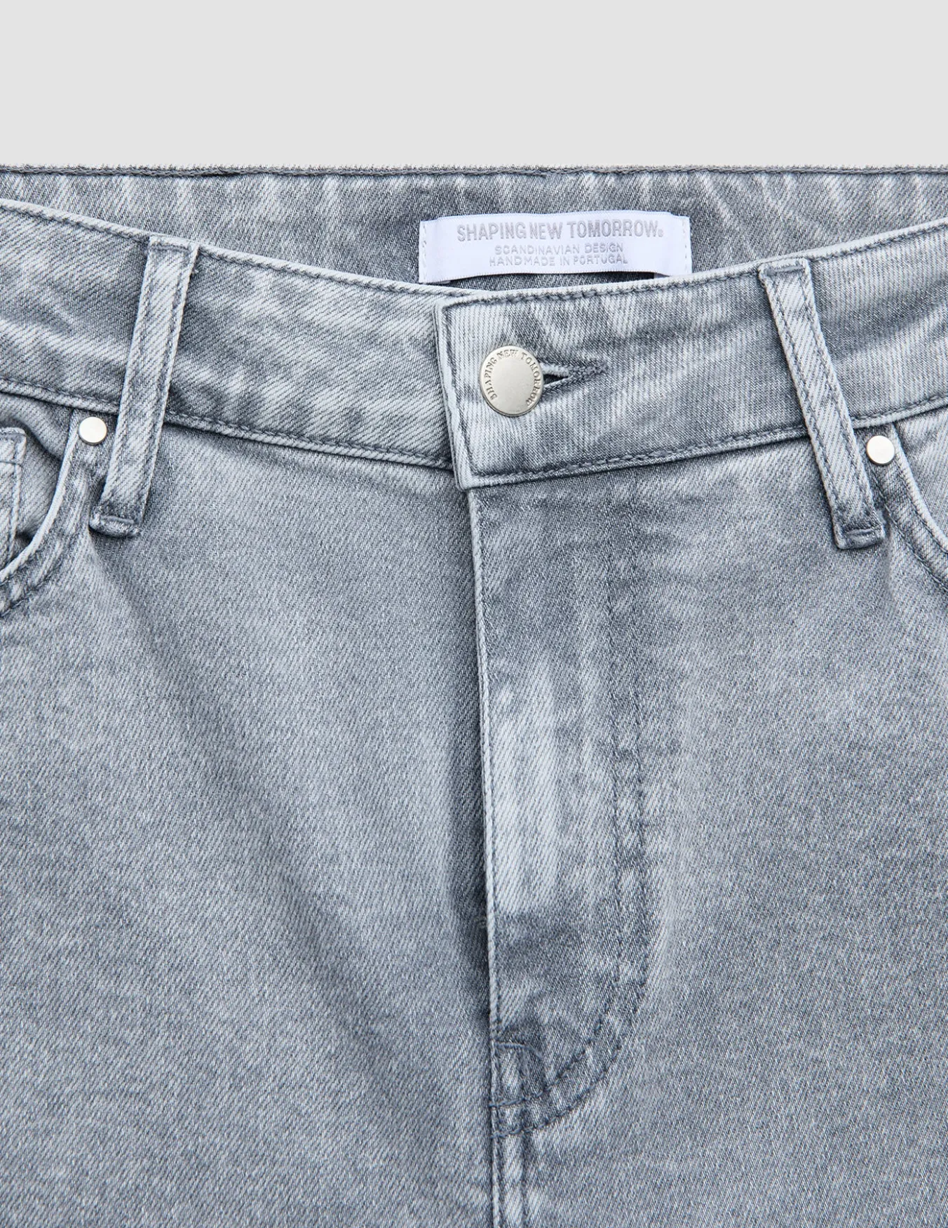 Women's Classic Jeans Straight Light Grey Washed