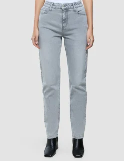 Women's Classic Jeans Tapered Light Grey Washed