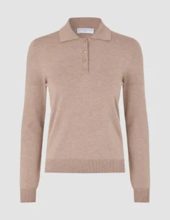 Women's Elevated Knit Polo Copper Melange