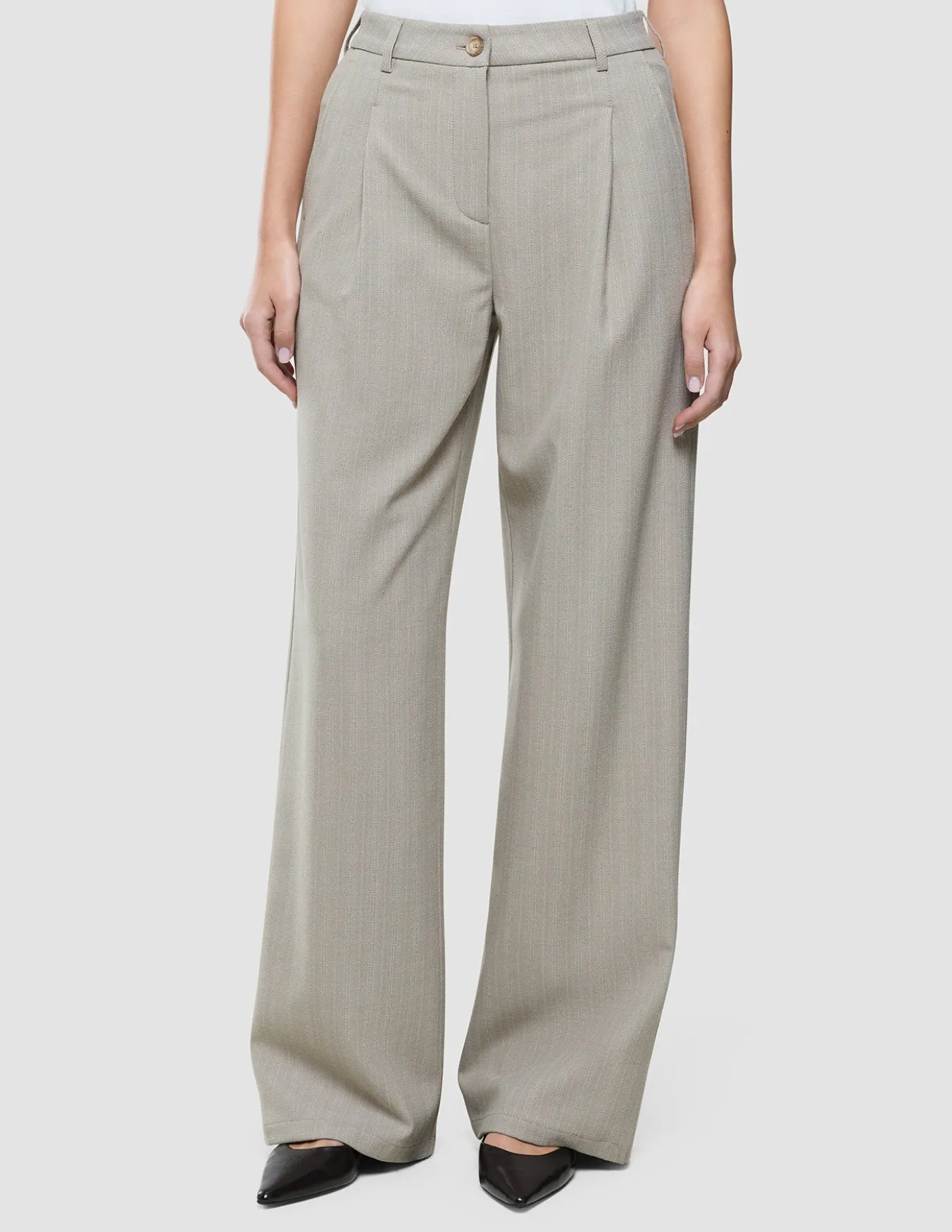 Women Serene Pants Wide Burnt Sugar Herringbone