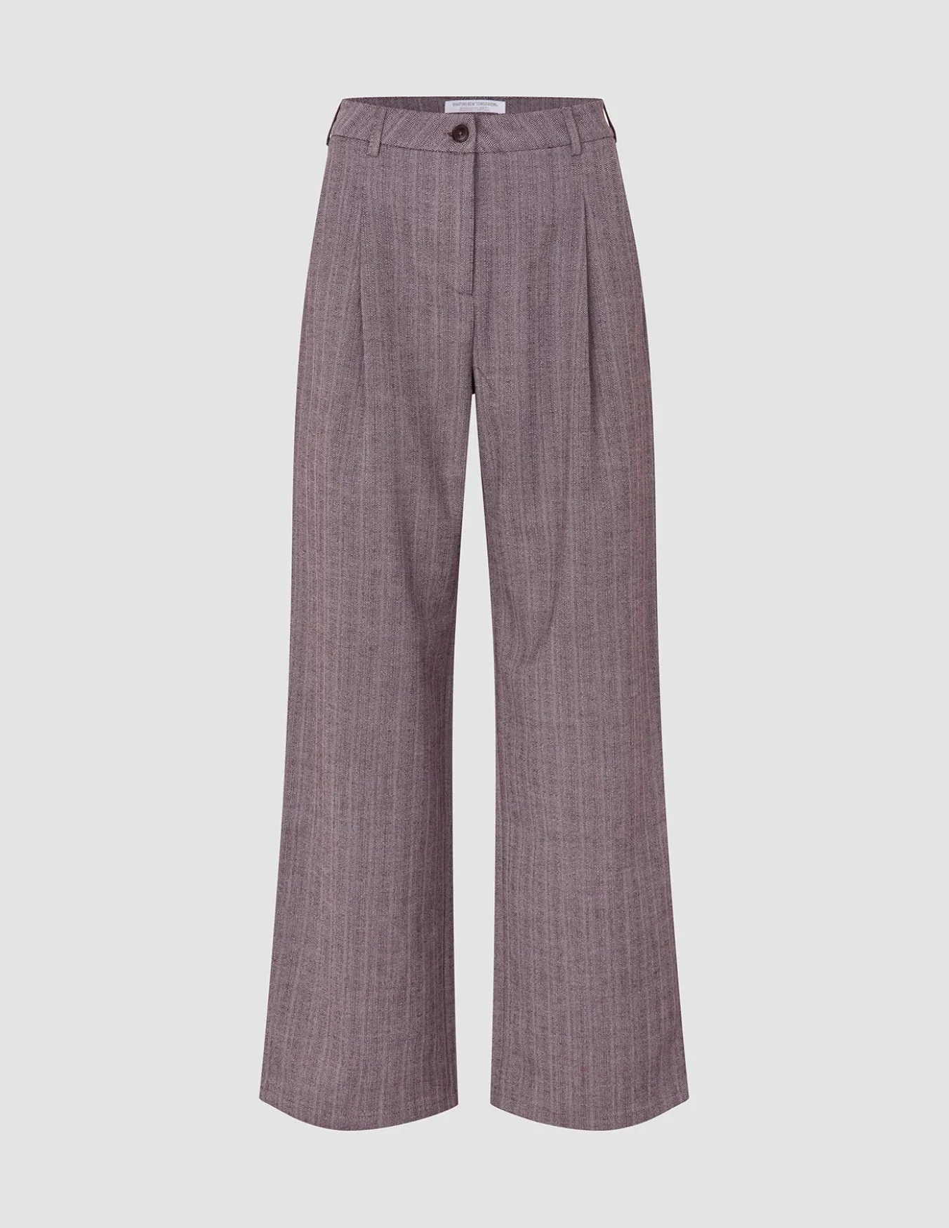 Women Serene Pants Wide Pink Winery Herringbone