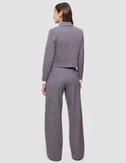 Women Serene Short Jacket Pink Winery Herringbone