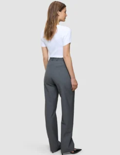Women's Essential Pants Straight Dark Grey Melange