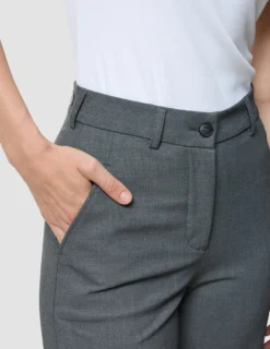 Women's Essential Pants Straight Dark Grey Melange
