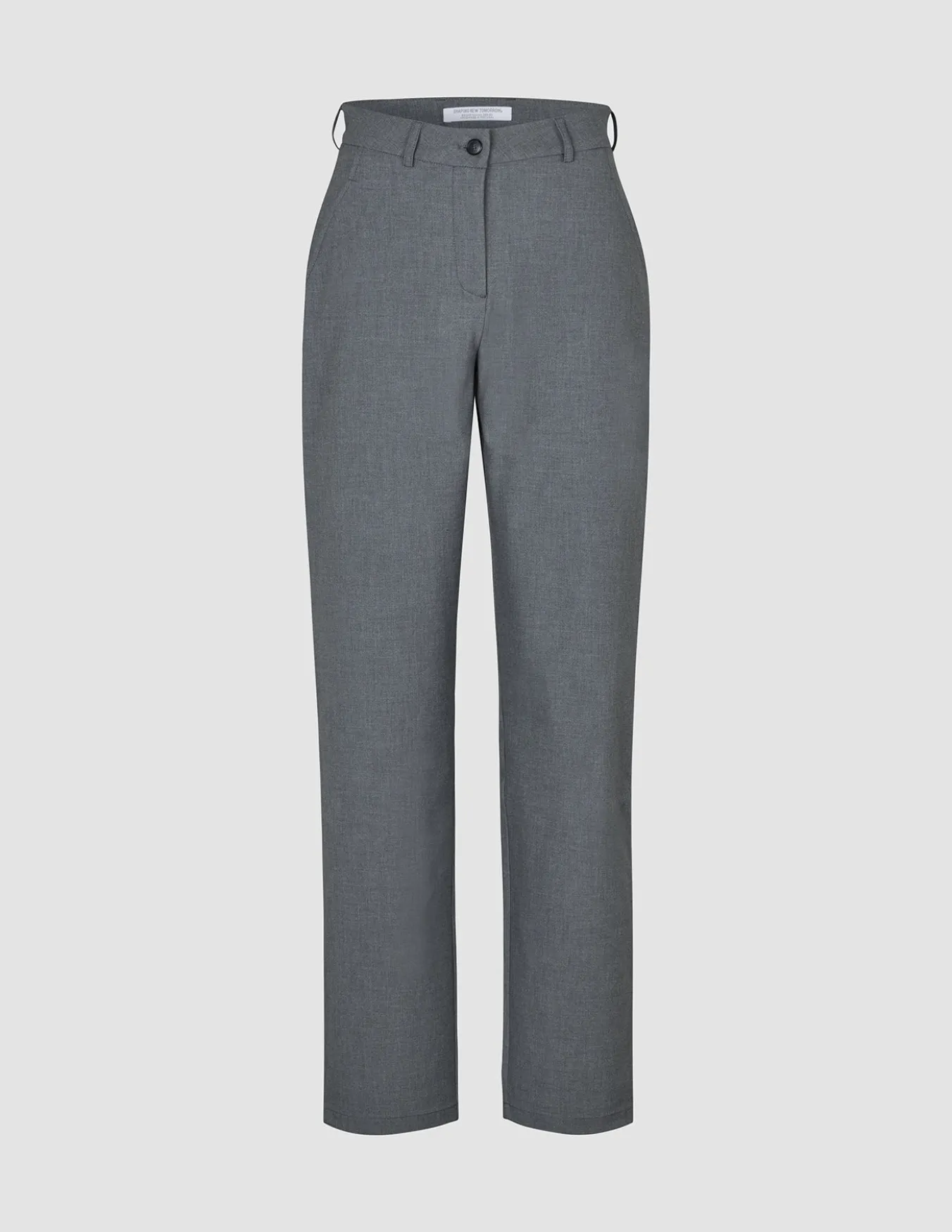 Women's Essential Pants Straight Dark Grey Melange