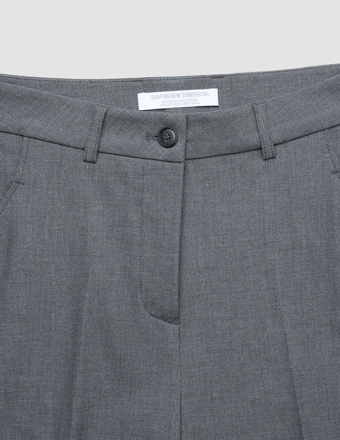 Women's Essential Pants Straight Dark Grey Melange