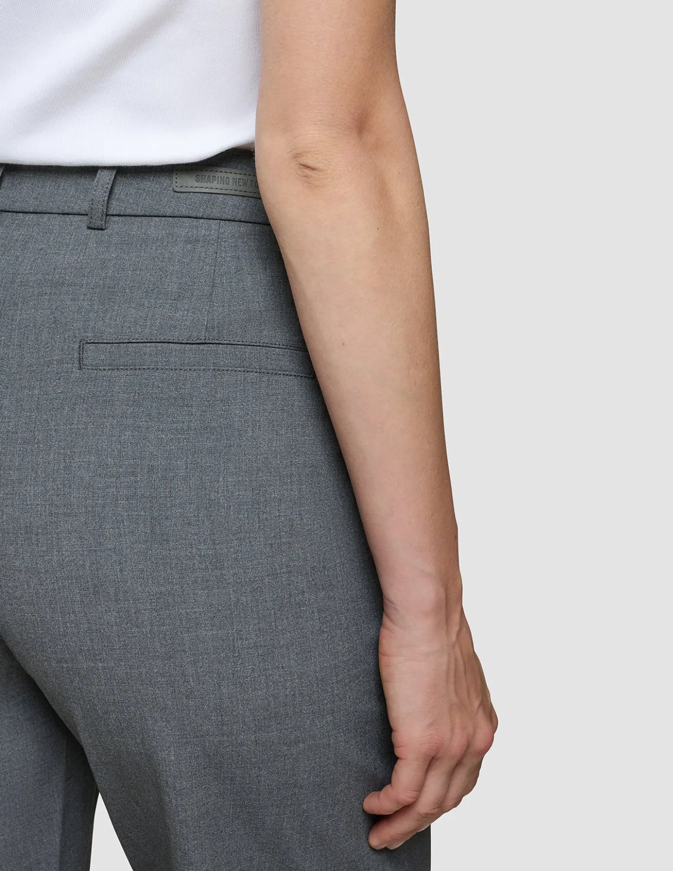Women's Essential Pants Straight Dark Grey Melange