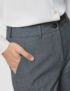 Women's Essential Pants Tapered Dark Grey Melange