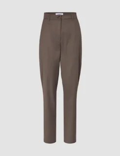 Women Skye Pants Tapered Dark Chestnut Melange