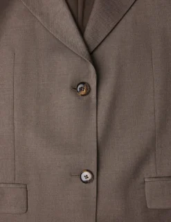 Women Skye Short Sleeved Blazer Dark Chestnut Melange