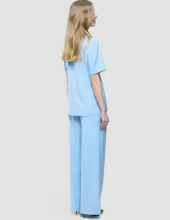 Women Skye Short Sleeved Blazer Blue Haze