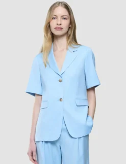 Women Skye Short Sleeved Blazer Blue Haze