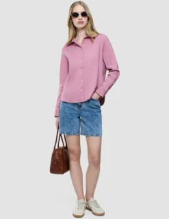 Women's Linen Shirt Dusty Cerise