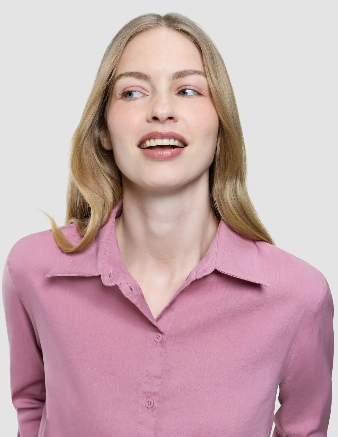 Women's Linen Shirt Dusty Cerise