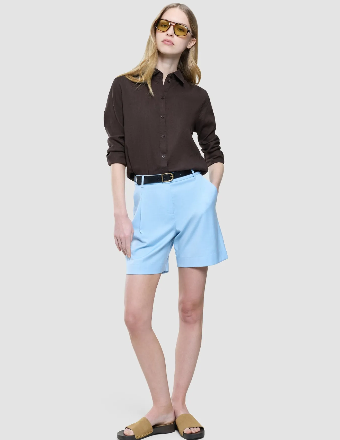 Women's Linen Shirt Espresso
