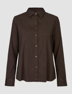 Women's Linen Shirt Espresso