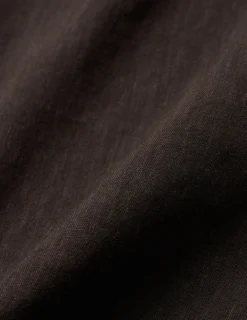Women's Linen Shirt Short Sleeved Espresso