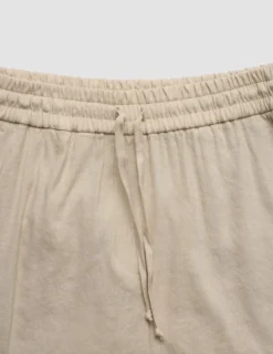 Women's Linen Shorts Relaxed Sandy Beige