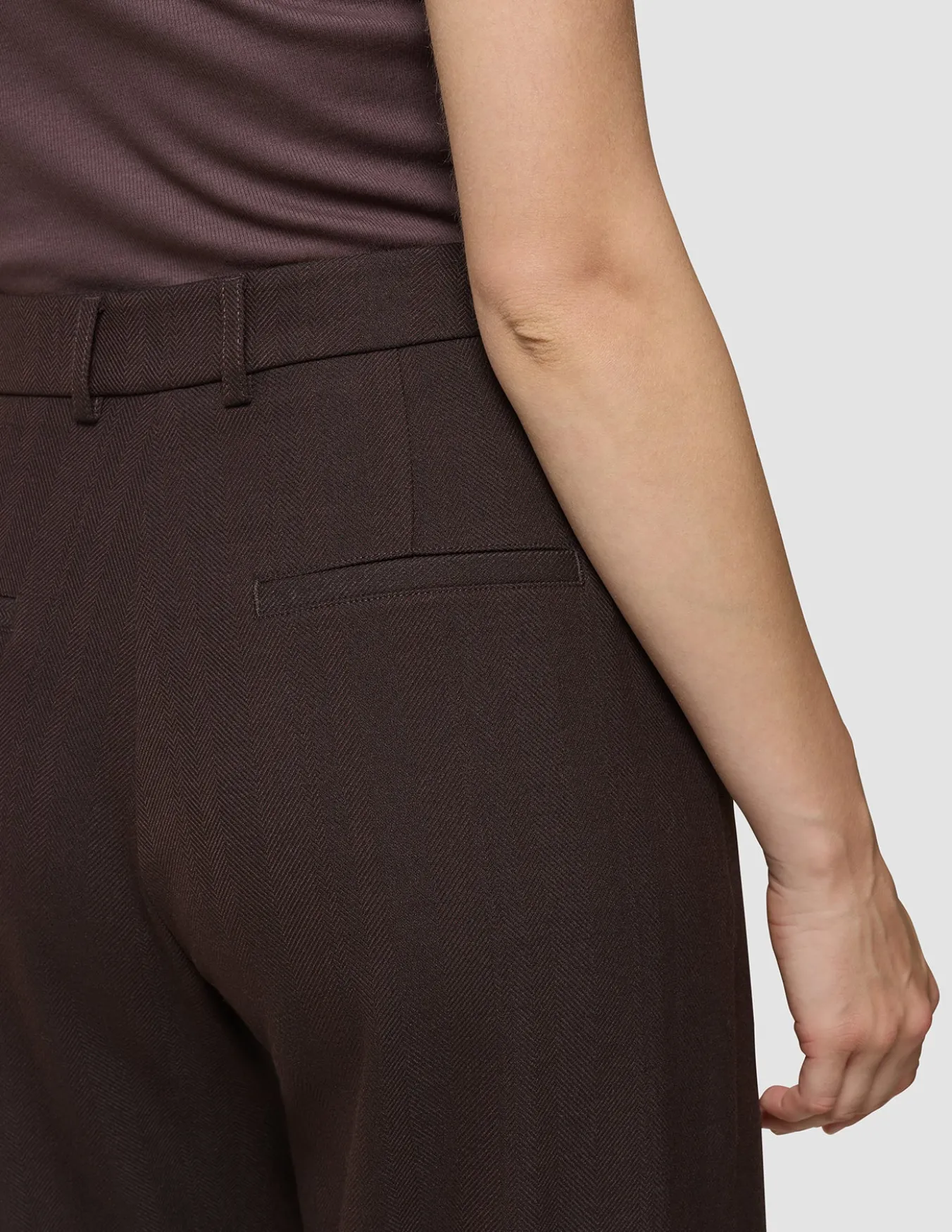 Women's Serene Pants Wide Chocolate Herringbone