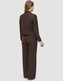 Women's Serene Short Jacket Chocolate Herringbone