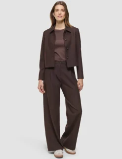 Women's Serene Short Jacket Chocolate Herringbone