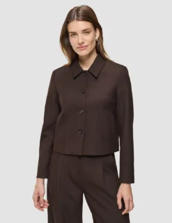 Women's Serene Short Jacket Chocolate Herringbone
