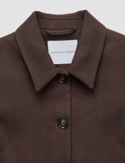 Women's Serene Short Jacket Chocolate Herringbone