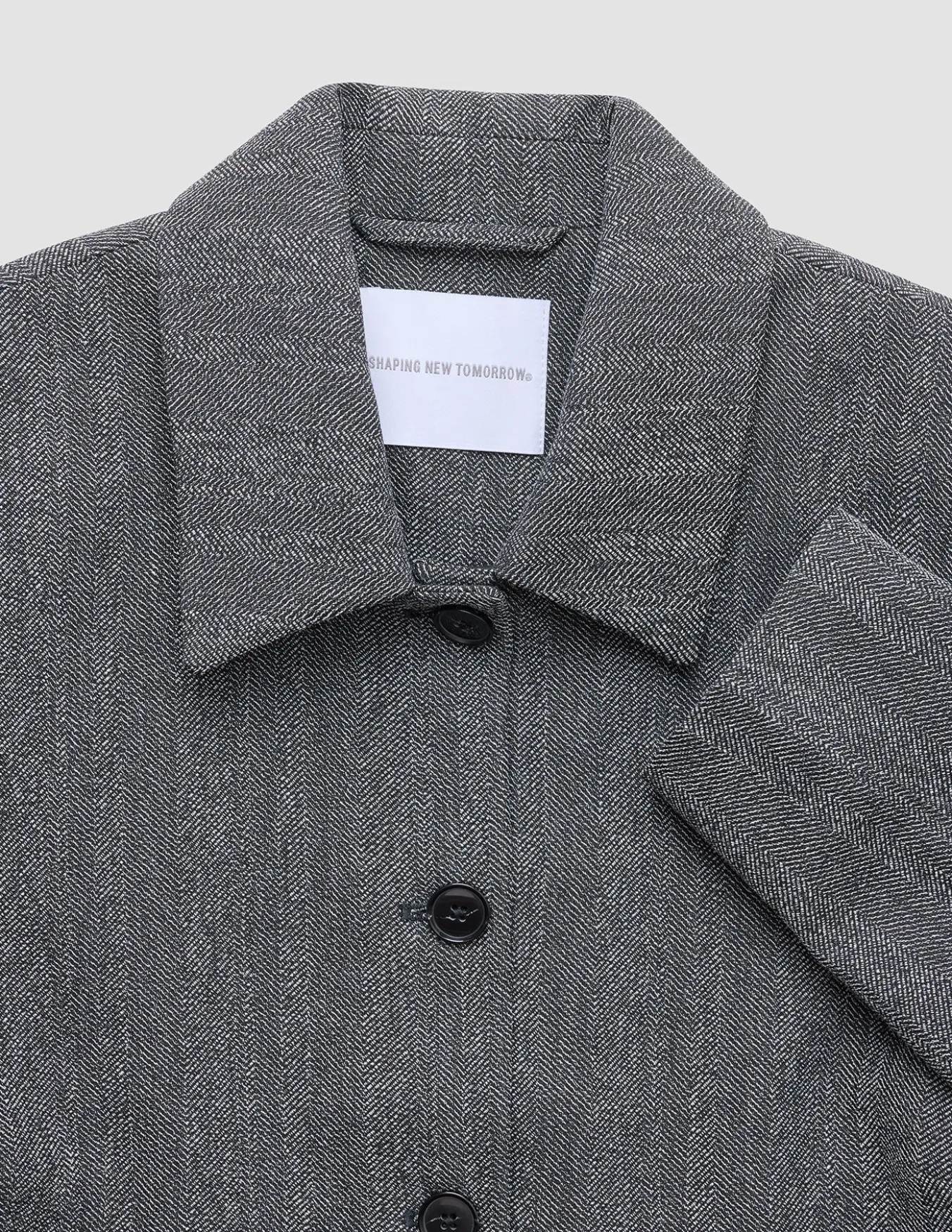 Women's Serene Short Jacket Grey Herringbone