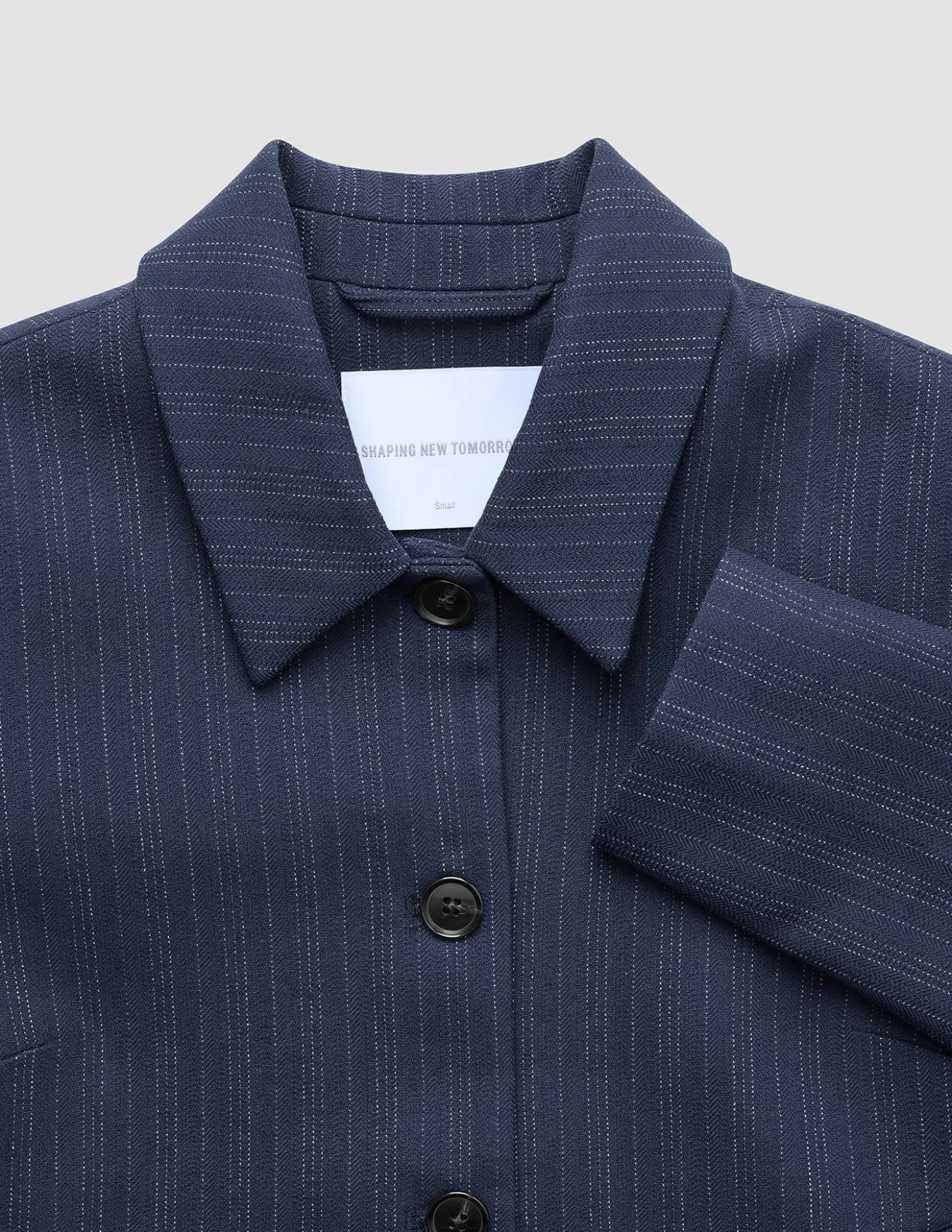 Women's Serene Short Jacket Marine Pinstripe