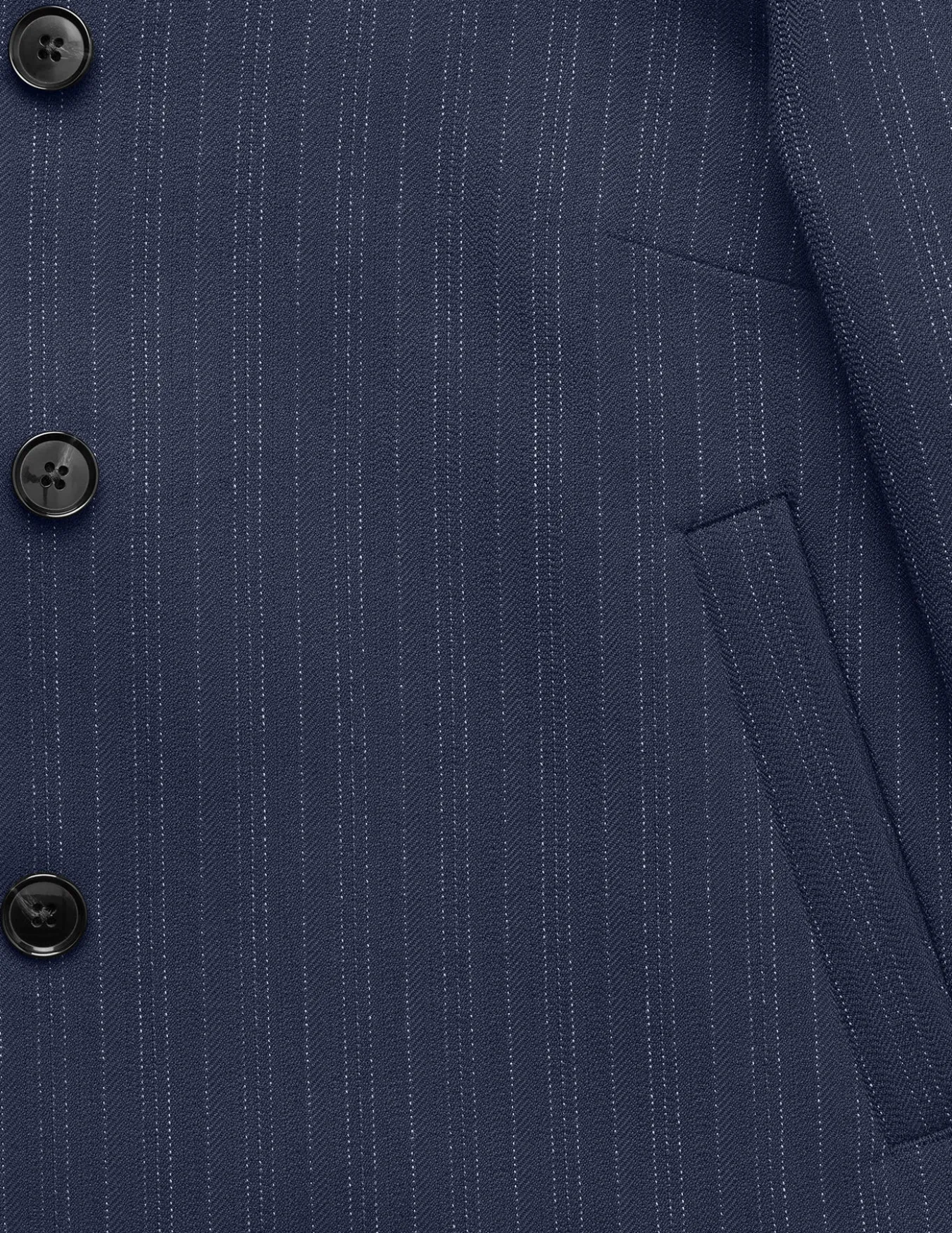 Women's Serene Short Jacket Marine Pinstripe