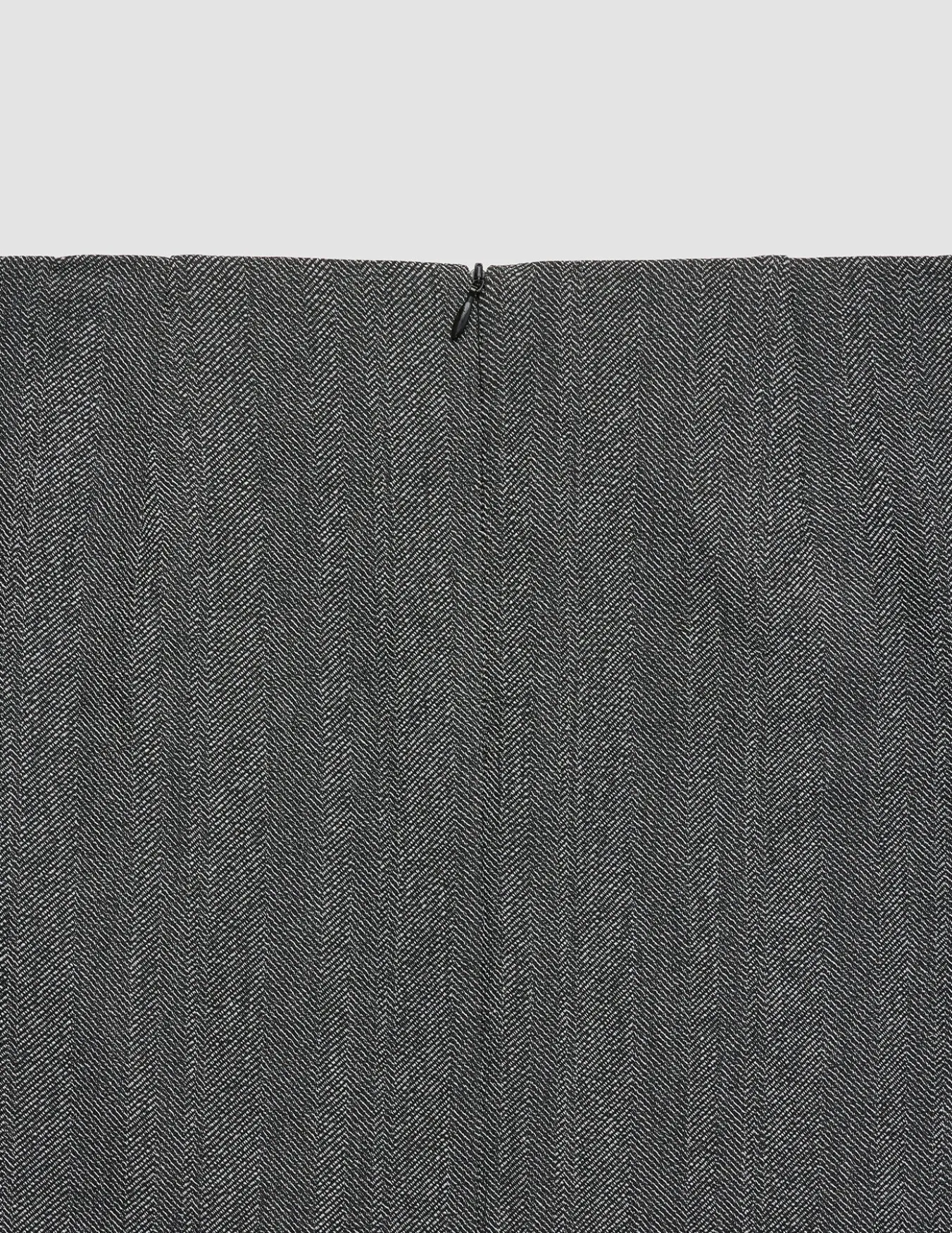 Women's Serene Short Skirt Grey Herringbone