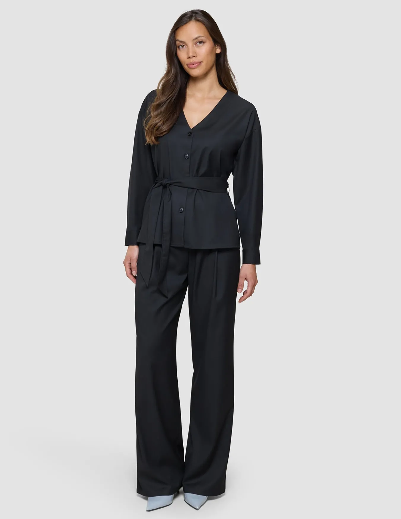 Women's Skye Belted Overshirt Black