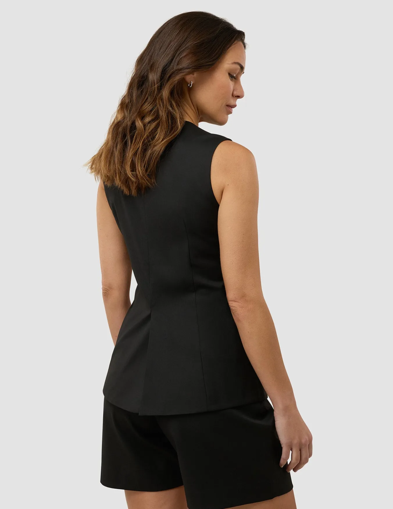 Women's Skye Long Vest Black
