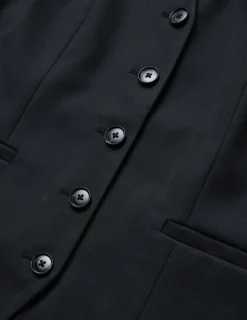 Women's Skye Long Vest Black