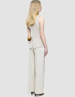 Women's Skye Long Vest Sandy Beige Melange