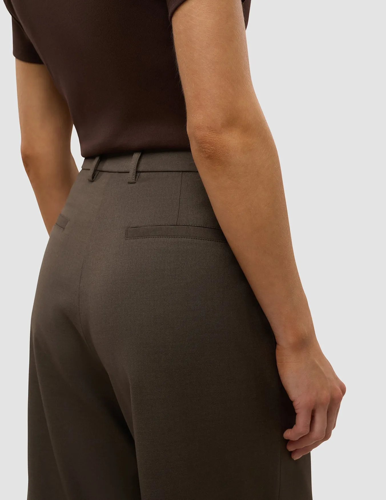 Women's Skye Pants Wide Dark Chestnut Melange