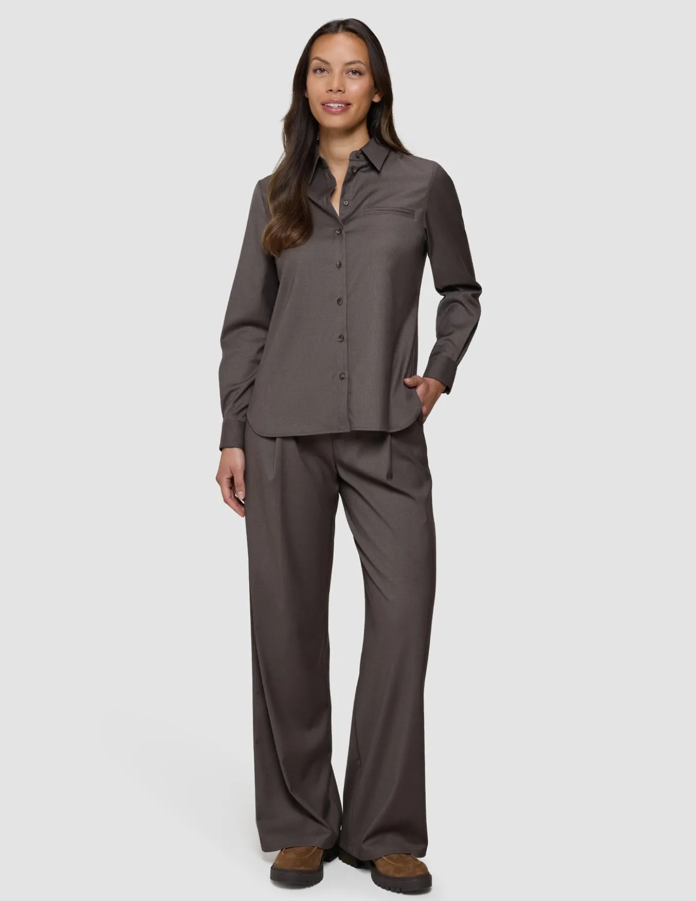 Women's Skye Shirt Dark Chestnut Melange