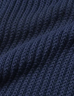 Women's Structured Knit Top Navy