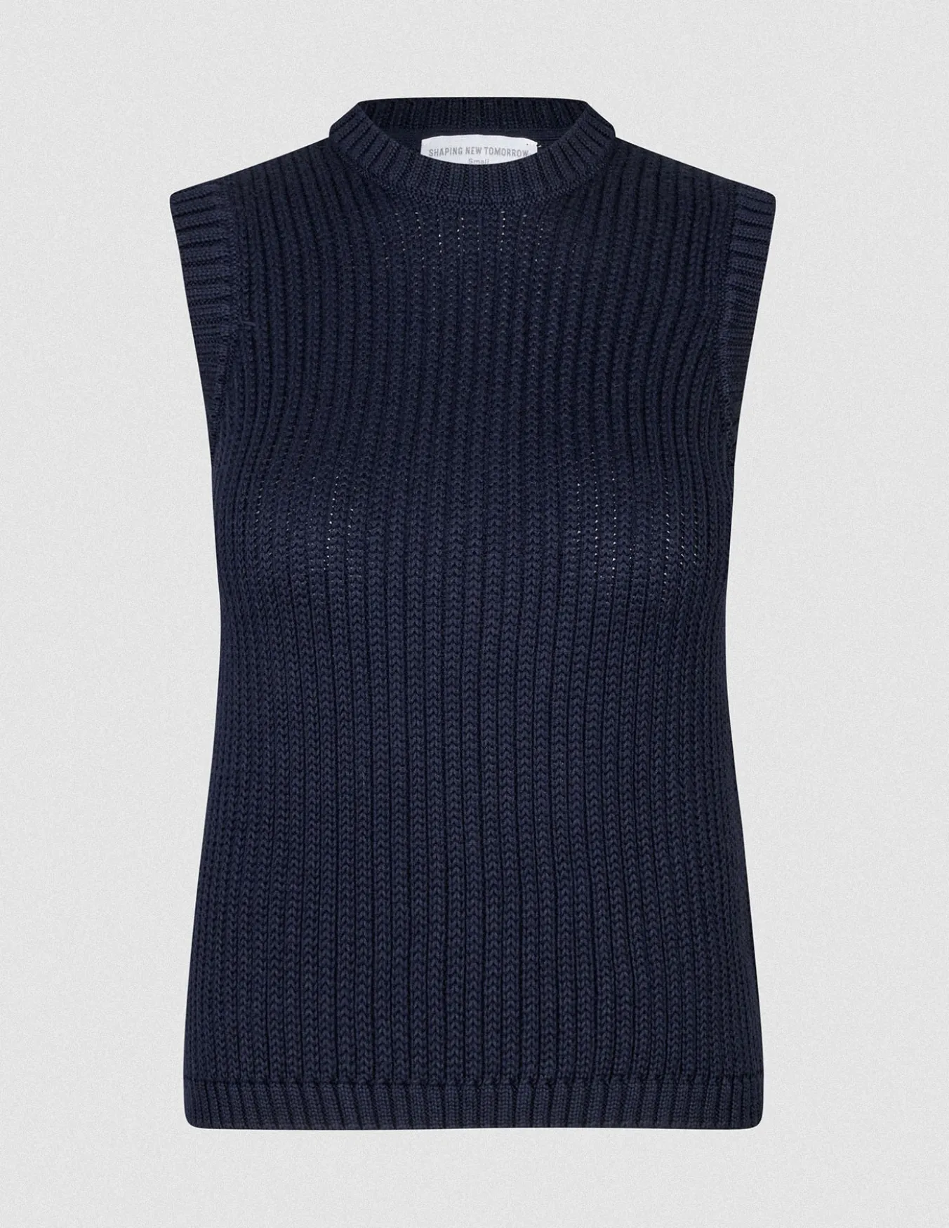 Women's Structured Knit Top Navy