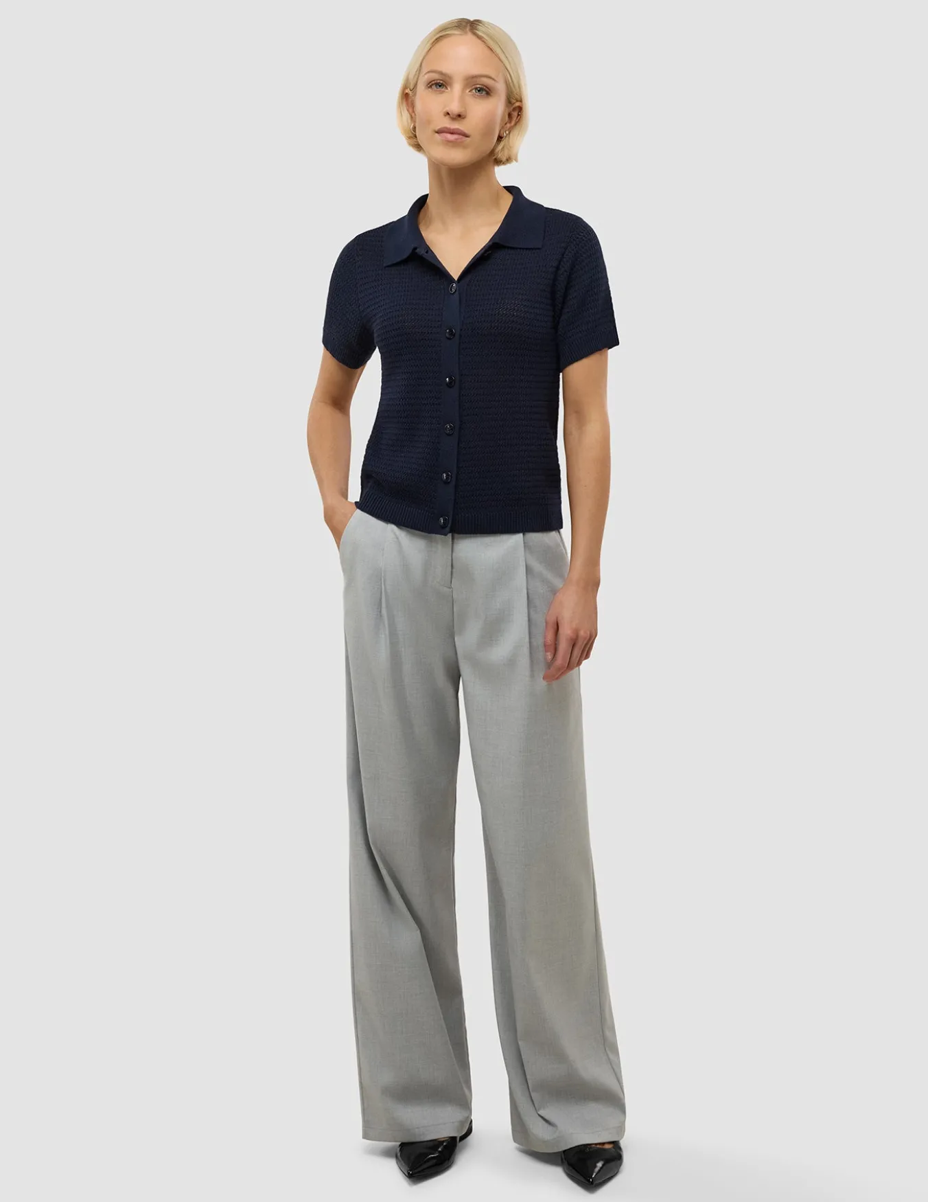 Women's Structured Polo Navy