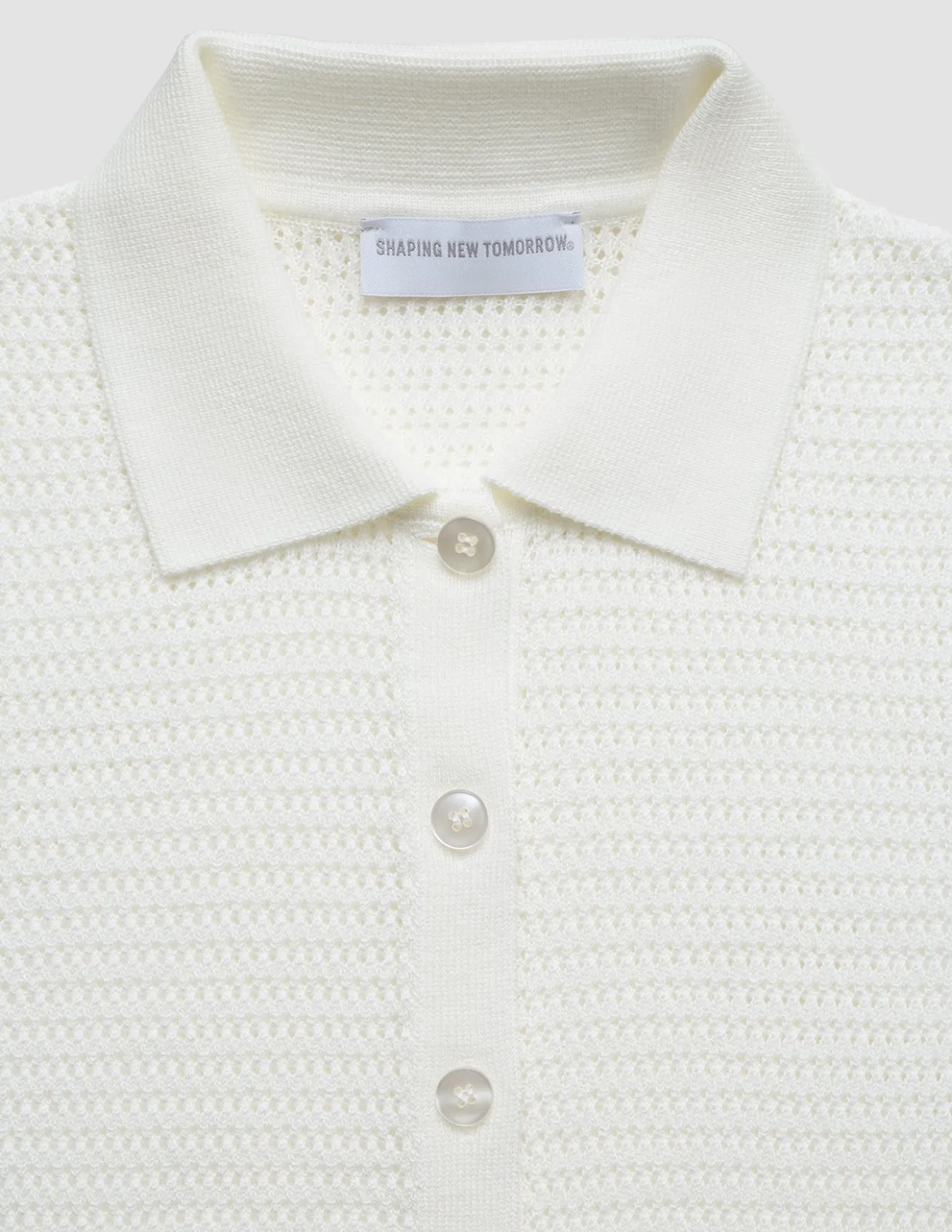 Women's Structured Polo Off White