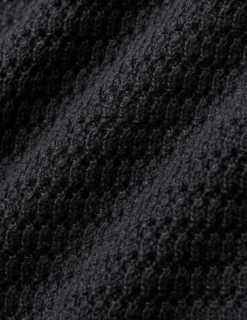 Women Structured Polo Long Sleeve Black