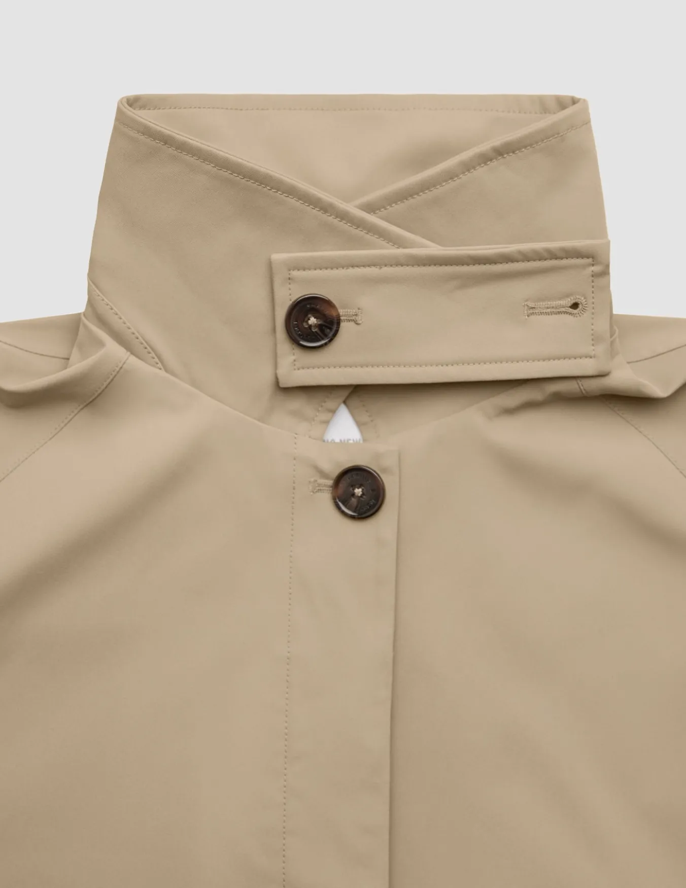 Women Waterproof Trench Coat Short Sand Grain
